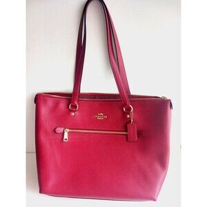 Coach Signature Gallery Tote NWT IM/CHERRY Holiday Red Old Money Preppy